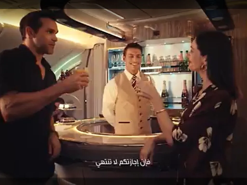 Emirates brand film running on WatchIt CTV